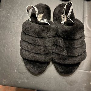 Ugg platform slippers, size 10, Only worn once.